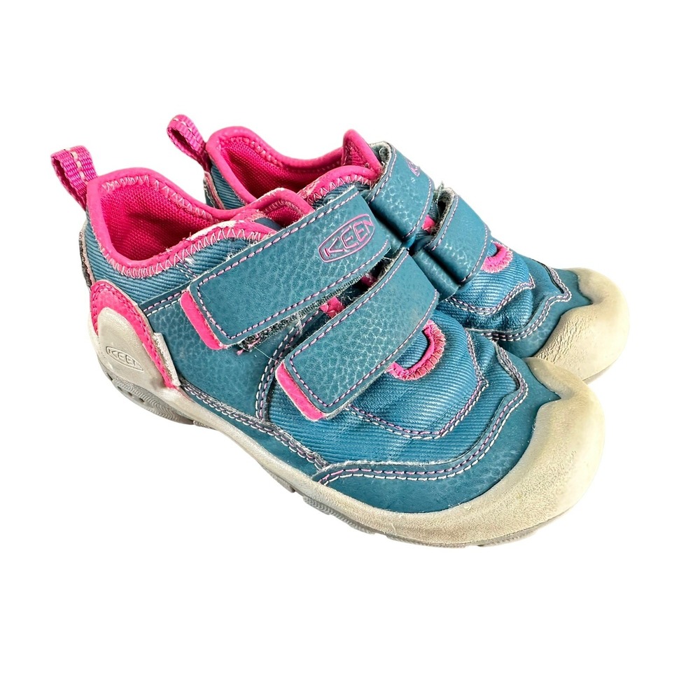 Keen Kids Knotch Hollow Double Strap Sneaker Blue Coral Youth Girls Size 11